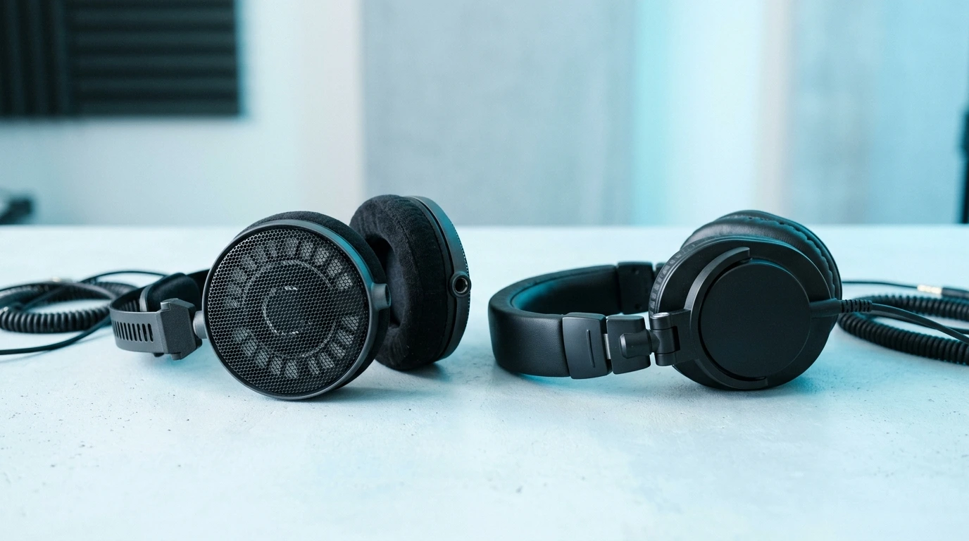 Deux casques, ouvert et fermé