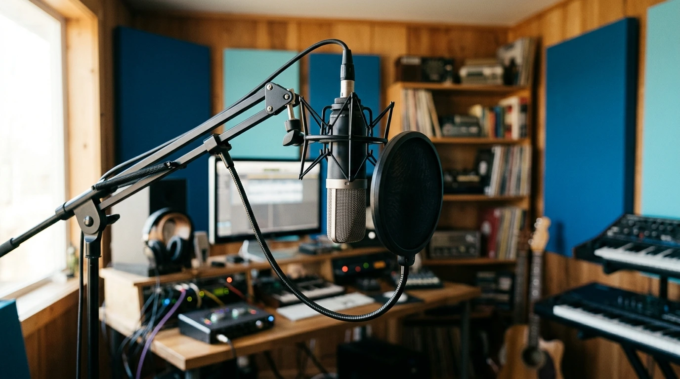 Ingénieur du son réglant l'acoustique