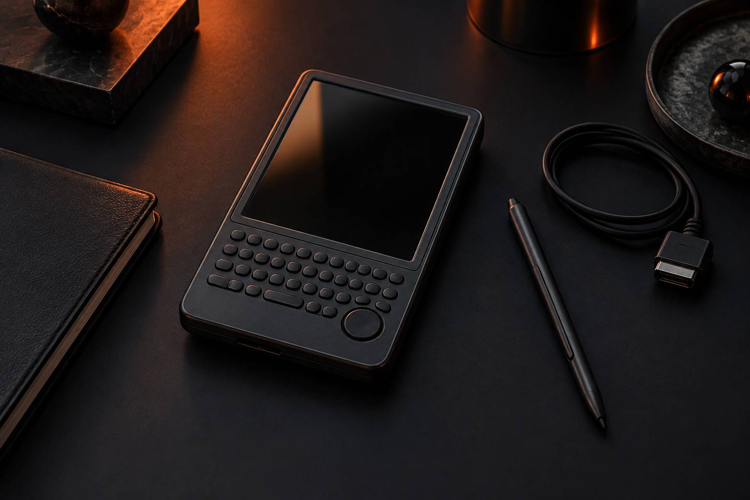 Assistant numerique de poche avec stylet et cable de synchronisation