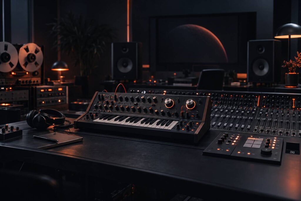 Illustration éditoriale du sujet : Exploration du Messenger de Moog : Quand tradition rencontre innovation